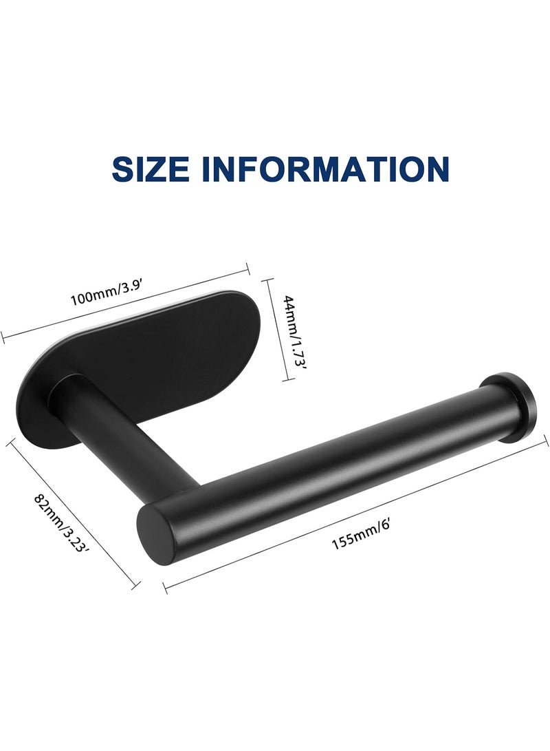 Toilet Paper Holder Self Adhesive, Premium Thicken SUS304 Stainless Steel Rustproof Adhesive Toilet Roll Holder no Drilling for Bathroom, Kitchen, Washroom (1 Pack, Matte Black) - Image 5